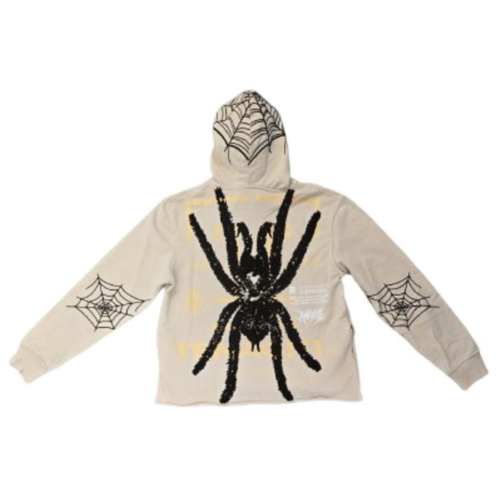 Tenaciti Studios "Spider" Hoodie (Khaki/Cream) Sizes Small and Medium